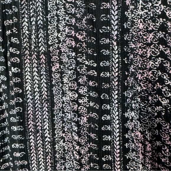 c wonder pants flare hippie black paisley print pink purple white flowy baggy - Picture 6 of 10